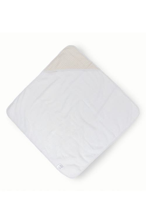 Shop Little Unicorn Cotton Muslin & Terry Hooded Infant Towel In Tan Gingham