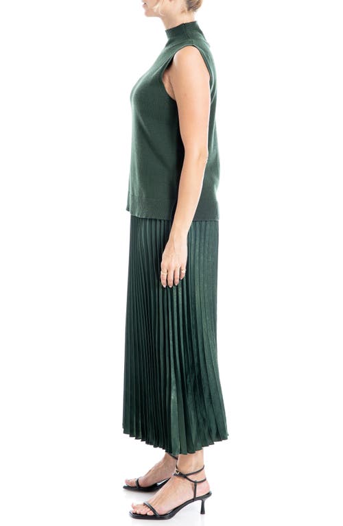 Max Studio 2pc Top And Skirt In Hunter Green