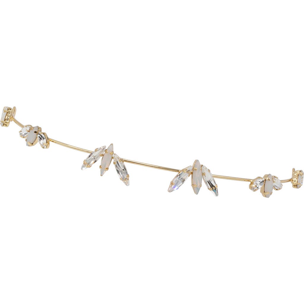 Brides And Hairpins Brides & Hairpins Meara Opal & Crystal Comb In Gold