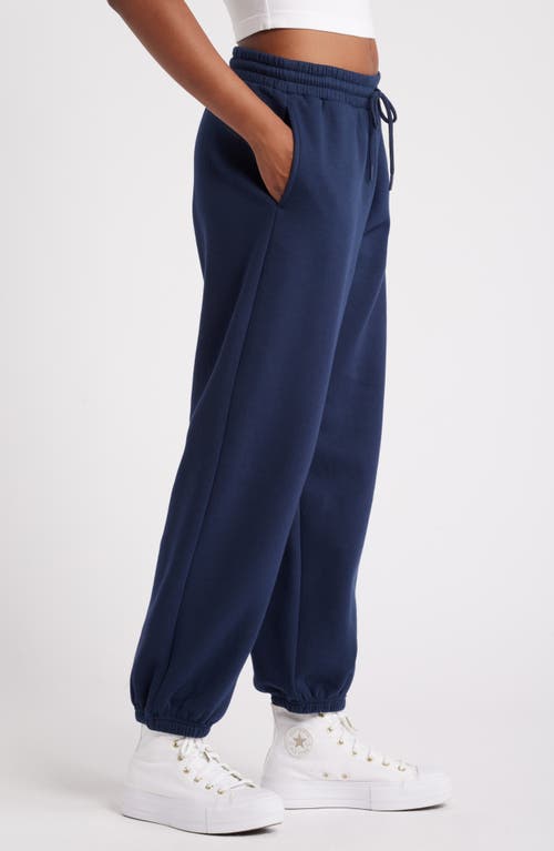 Shop Bp. Oversize Fleece Joggers In Navy Iris