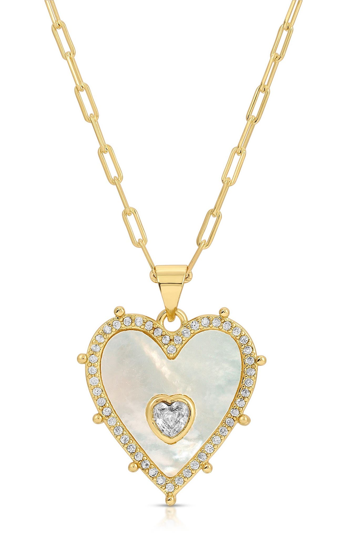 Joy Dravecky Vivian Heart Pendant Necklace in Gold Cover