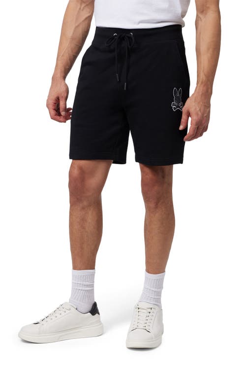 Lenox Embroidered Sweat Shorts in Black