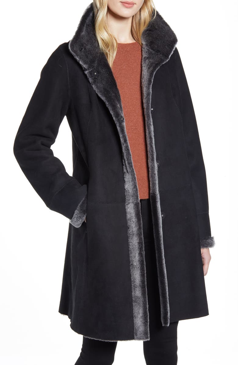 HiSO Reversible Genuine Shearling Coat | Nordstrom