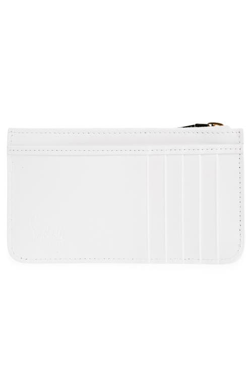 CHRISTIAN LOUBOUTIN CHRISTIAN LOUBOUTIN LOUBI54 LEATHER ZIP CARD CASE 