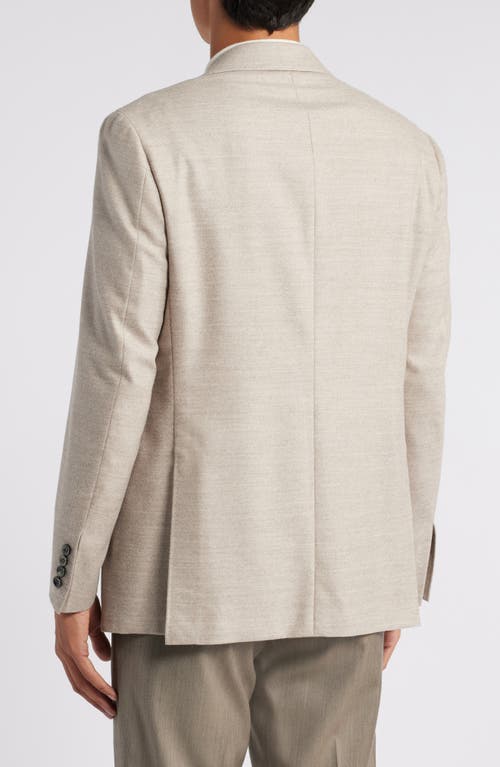 Shop Canali Kei Trim Fit Beige Wool Sport Coat