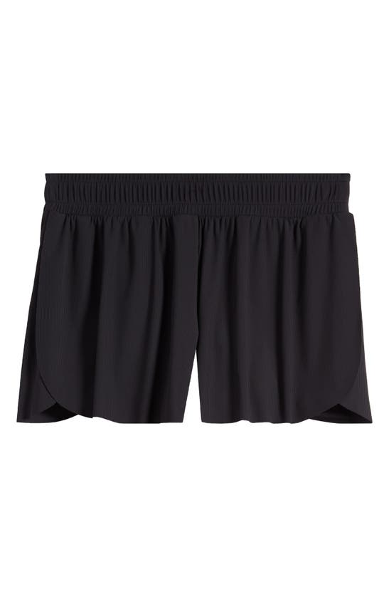 Shop Zella Girl Kids' Run Play Skirty Shorts In Black