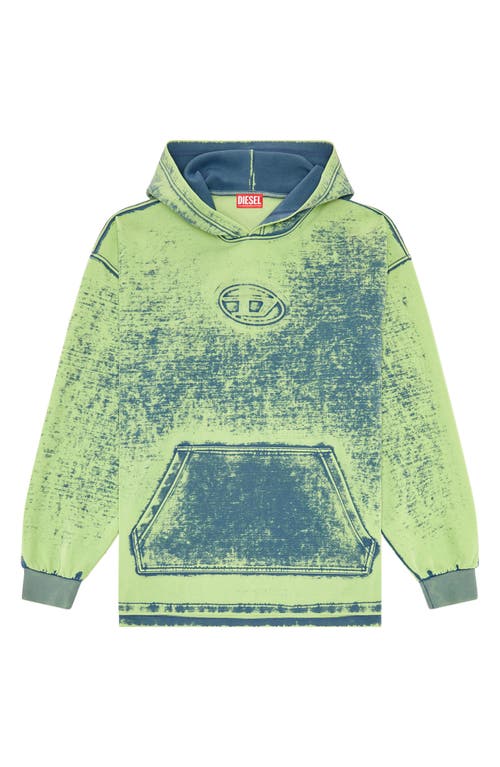 Shop Diesel ® S-baxt Burnout Hoodie In Blue