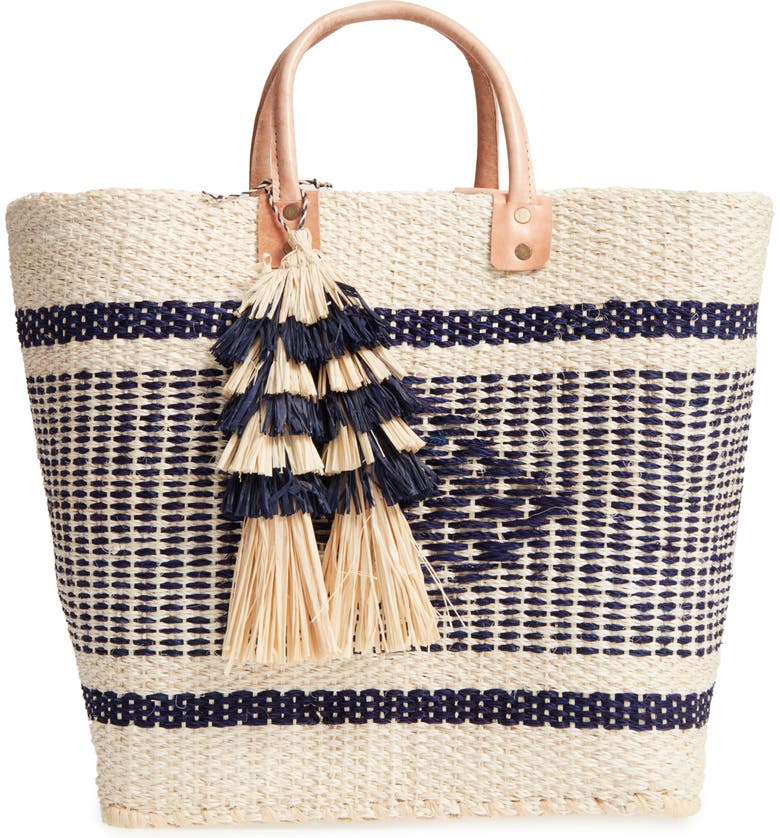Mar y Sol 'Ibiza' Woven Tote with Tassel Charms | Nordstrom