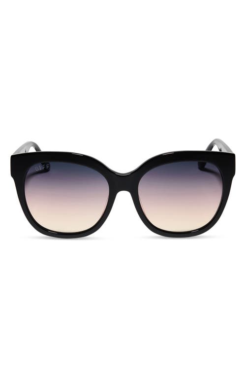 Maya 59mm Round Sunglasses in Black/Twilight Gradient