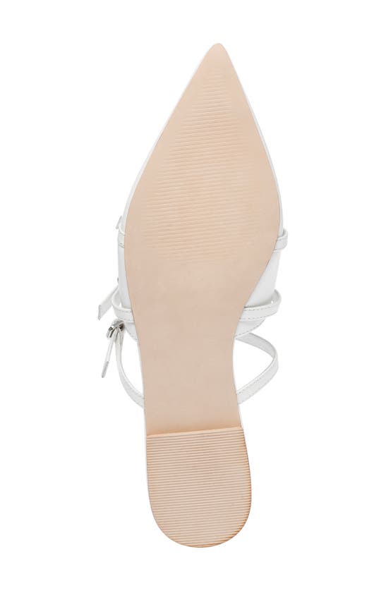 Shop Steve Madden Shatter Pointed Toe Mule In White Leather