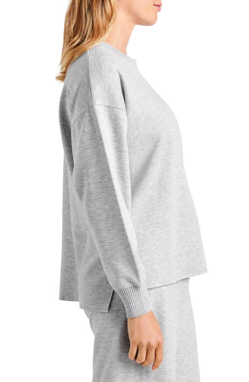 Shop Splendid Winslow Crewneck Pullover In Ice Heather Grey