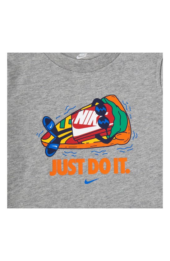 Shop Nike Kids' Boxy Graphic T-shirt In Dark Grey Heather