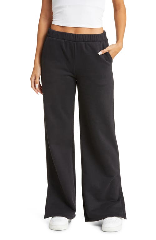 On The Go Wide Leg Flare Pants in Black