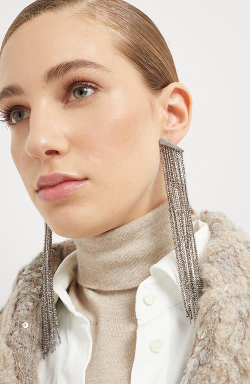 Shop Brunello Cucinelli Vetro And Sterling Silver Earrings