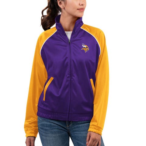 Women's Golden State Warriors G-III 4Her by Carl Banks White/Royal Tip Off  Rhinestone Tricot Full-Zip Track Jacket