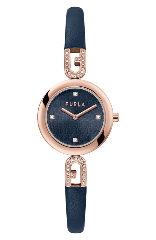Furla Bangle Leather Strap Watch, 28mm In Green