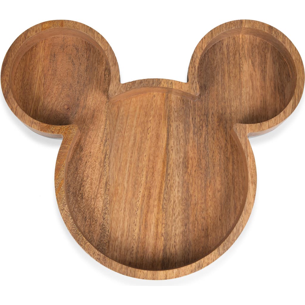Picnic Time X Disney Mickey Mouse Wood Serving Tray In Brown