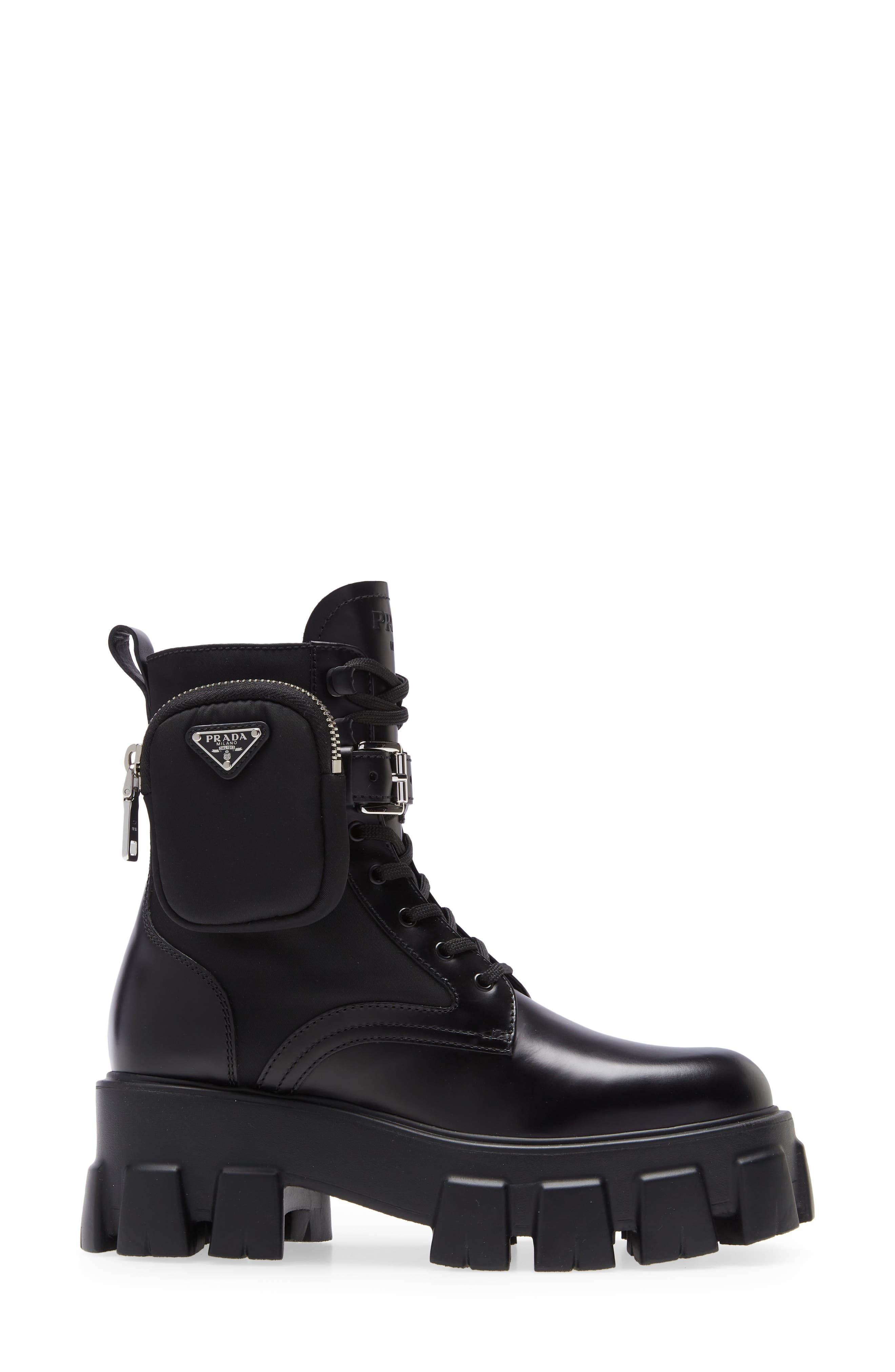 prada chunky sole combat boots