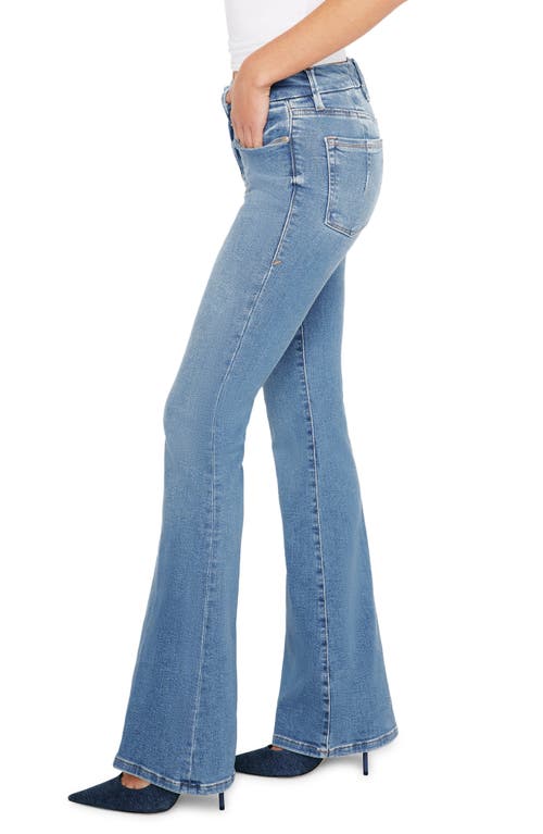 Shop Good American Good Legs Flare Jeans In Indigo456