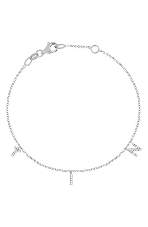Monroe Reflecting Personalized Bracelet in 18K White Gold - 3 Charms