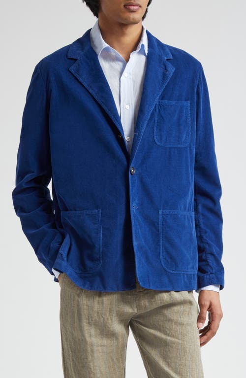 Alunga Cotton Corduroy Sport Coat in Blue Massaua