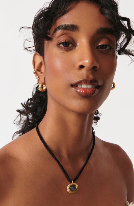 Missoma Cubic Zirconia Bezel Stud Earrings In Gold