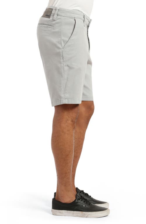 Mavi Jeans Noah Stretch Twill Flat Front Chino Shorts In Pearl Blue Luxe Twill
