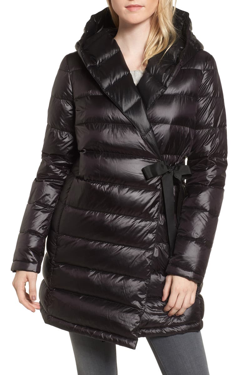 DKNY Water Resistant Packable Down Parka with Tie Closure | Nordstrom