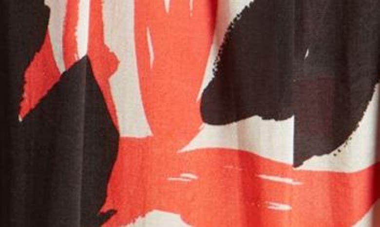 Shop Masai Copenhagen Silja Print Drawstring Waist Midi Skirt In Hibiscus