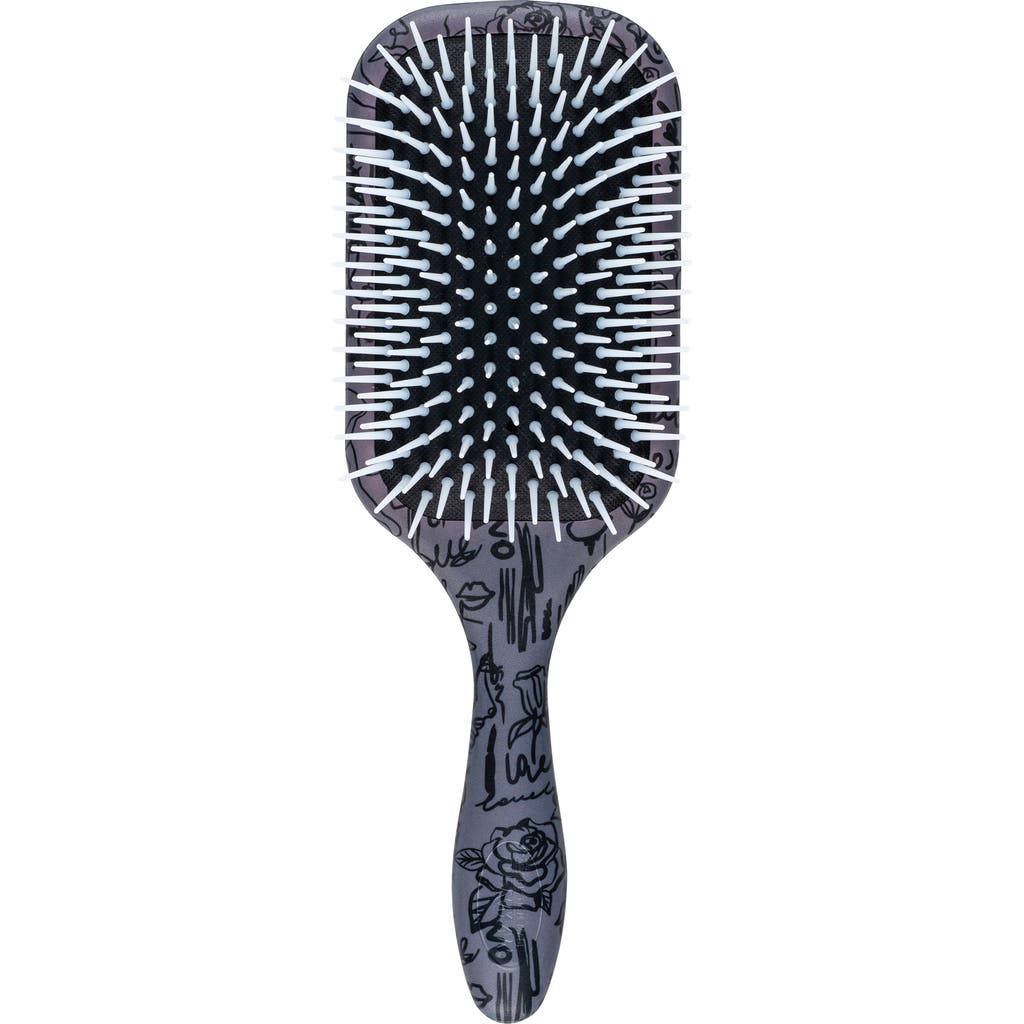 Denman D38 Power Paddle  Detangler Hairbrush In Line Grafitti Print