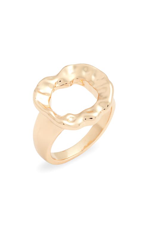 Open Edit Open Molten Organic Ring In Gold