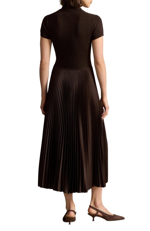 Shop Polo Ralph Lauren Wool, Silk & Cashmere Bodice Maxi Polo Dress In Squire Brown