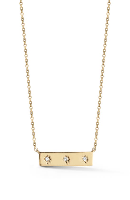 Shop Dana Rebecca Designs Cynthia Rose Starburst Mini Bar Necklace In Yellow Gold