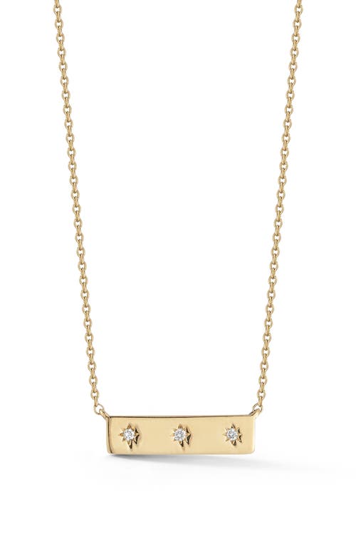 Cynthia Rose Starburst Mini Bar Necklace in Yellow Gold