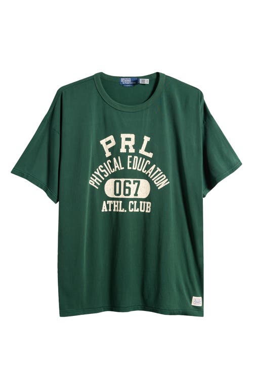 Shop Polo Ralph Lauren Unever Jersey Graphic T-shirt In Northwest Pine