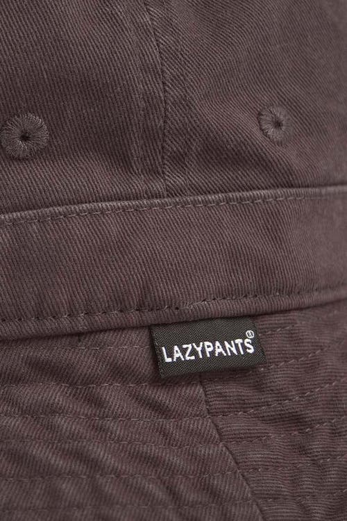 Shop Lazypants Lazy Twill Bucket Hat In Charcoal