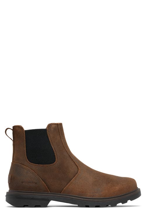 Shop Sorel Carson Waterproof Chelsea Boot In Tobacco/black