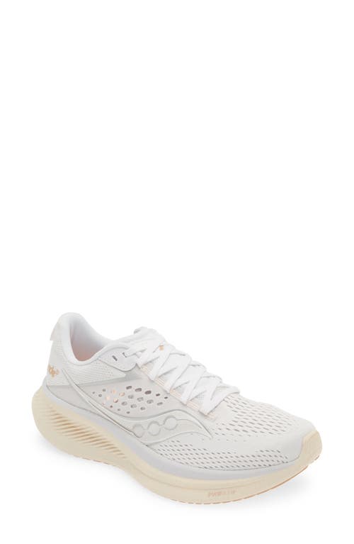 Shop Saucony Ride 17 Running Shoe In White/pearl