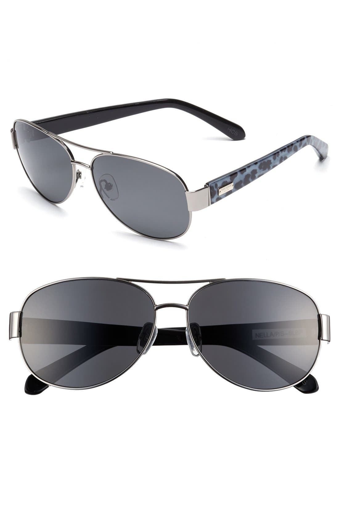 kate spade new york 'nella' 58mm polarized aviator sunglasses Nordstrom