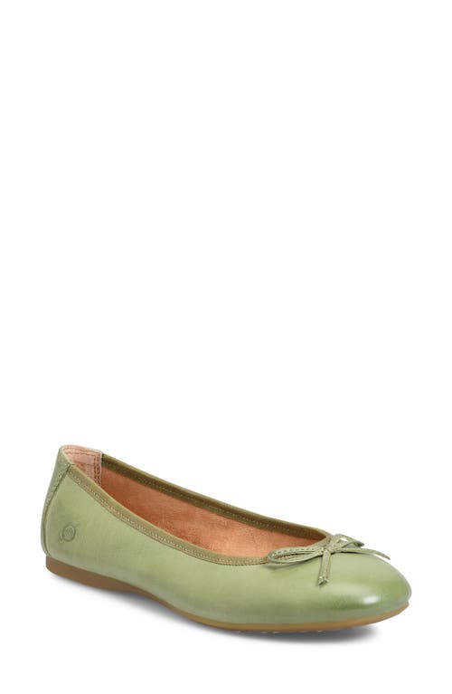 Brin Ballet Flat in Green F/G