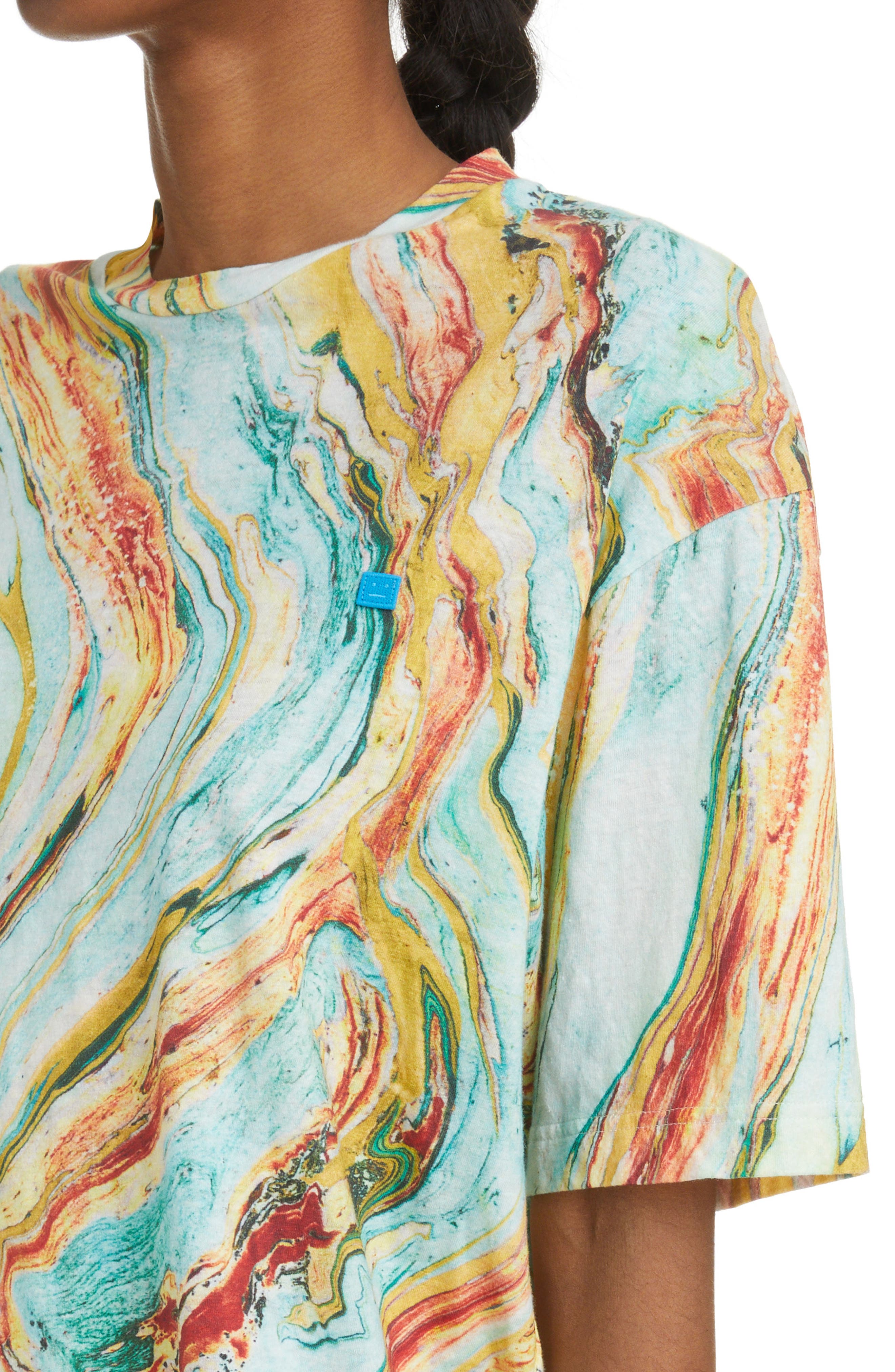 marble print t shirt