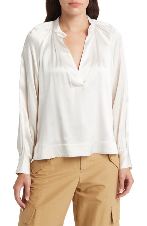 Wynna Satin Blouse in Ivory