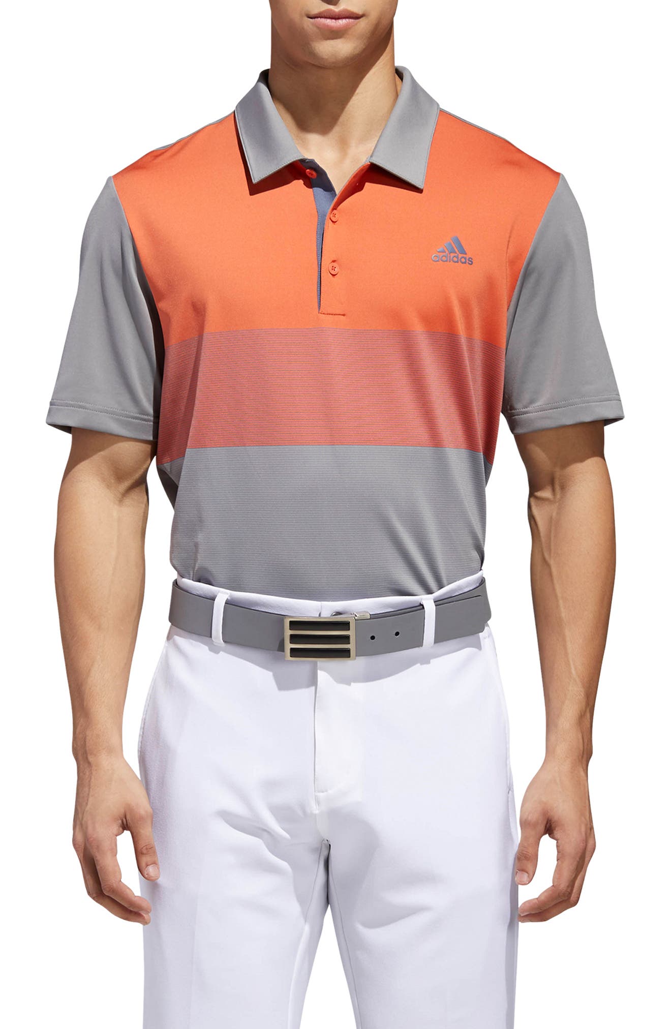 adidas men's ultimate365 colorblock golf polo