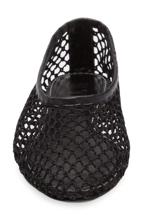 Shop Staud Alba Ballet Flat In Black Netting