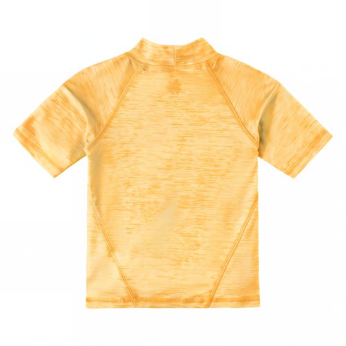 Uv Skinz Short Sleeve Sport Sun & Swim Shirt In Marigold Sandy Beach