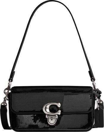 Coach black Leather Studio Mini Bag