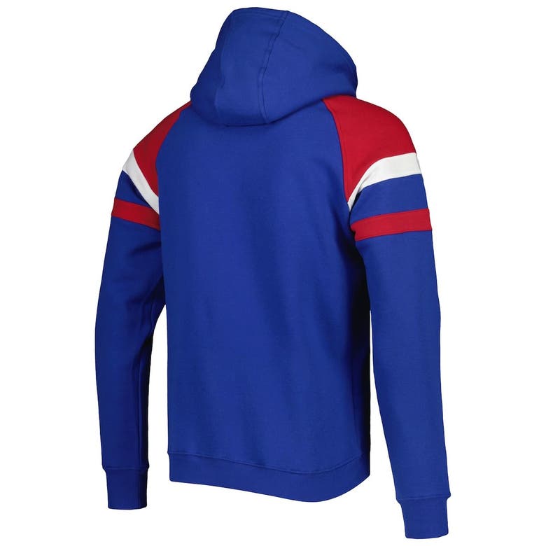 Men's Starter Royal New York Giants Draft Fleece Raglan Pullover Hoodie