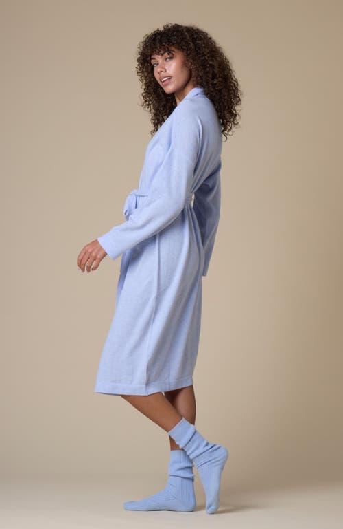 Shop Kip. Kip Pure Cashmere Long Robe In Mist Blue