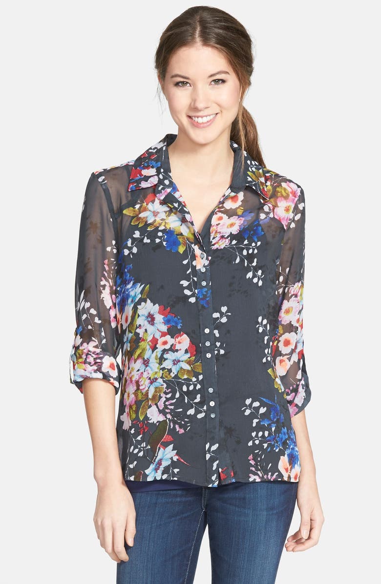 Kut from the Kloth 'Odalys' Floral Print Shirt | Nordstrom