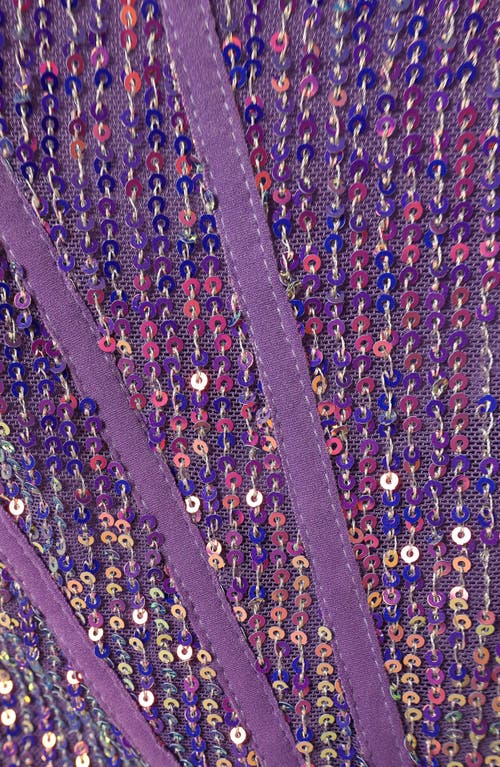 Petal And Pup Petal & Pup Avril Sequin Strapless Corset Cocktail Minidress In Purple